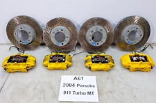  01-05 Oem Porsche 911 Turbo 996 Front Rear Left Right Brake Calipers Disc Set