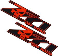 2pc Z71 Off Road Decals Sticker For Silverado 01-06 Bed Side 1500 2500 Hd Red