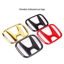 1pc Glossy Gold Carbon Black Red For Honda Car Front Or Rear Badge Emblems