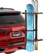 Bougerv Lockable Ski Snowboard Racks For Car Slidable T-slot Ski Rack Fit