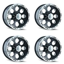 Set 4 17 Ion 174 Blackmachined Wheels 17x9 8x6.5 For Chevy Gmc Ram Rims 0mm