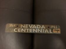 Vintage Nevada License Plate Topper Scarce 1964 Nevada Centennial Plate 1864 64