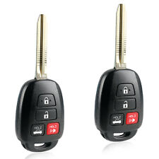 2 For 2014 2015 2016 2017 Toyota Camry Corolla Keyless Remote Key Fob - H Chip