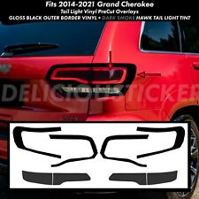For Grand Cherokee 2014-21 Tail Light Black Smoke Tint Rear Precut Overlay Vinyl