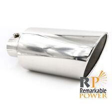 Inlet 4 Outlet 8 18 Exhaust Tip Single Layer 20 Angled Cut Rolled Edge