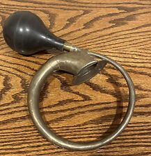 Antique Brass Bulb Hand Squeeze Car Horn Auto Old Vintage It Works Loud