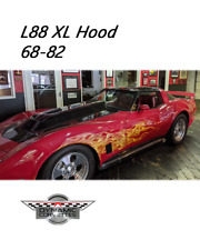 C3 Corvette Custom Fiberglass Xl L88 Hood 68-82 3 Inches Higher Than Stock L88