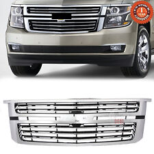 Front Upper Grille Chrome For 2015-2020 Chevy Tahoesuburban Ltz Style