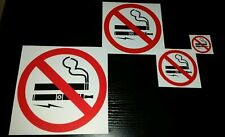 No Smoking Vaping Sticker Sign Choose Your Size Adhesive Vinyl Made In Usa