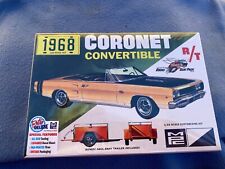 Mpc 1968 Dodge Coronet Convertible Wtrailer 125 Model Kit Mpc978-new