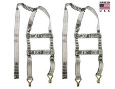 2 Pc Usa Silver Demco Wheel Basket Straps For Car Hauler Tow Dolly Tire J Hook