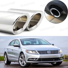 Car Exhaust Muffler Tip Tail Pipe Trim Silver For Volkswagen Cc 2009-2016 5030