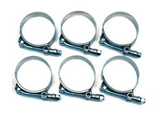 6 Pcs 1.5 T-bolt Hose Clamps Stainless Steel Turbo Intake Silicone Hose Clamp