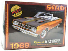 Amt 69 Plymouth Gtx Convertible Cabriolet 125 Scale Plastic Model Car Kit 1137