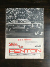 Vintage 1969 Fenton Wheels Shifters Accesories Full Page Original Ad - 1022