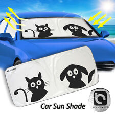 Jumbo Car Sun Shade Cartoon Dogs Windshield Auto Suv Window Visor Block Cover Us