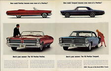 1964 65 Pontiac Bonneville Tempest Convertible Car Centerfold Vintage Print Ad