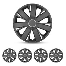 16 Set Of 4 Black Matte Wheel Covers Snap On Hub Caps Fit R16 Tire Steel Rim