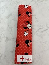 Fabric Seat Belt Cover Pad Minnie Mouse Dots Design Wemergency Info Inside