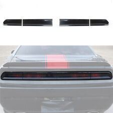 Smoked Black Tail Light Covers Rear Light Guards For Dodge Challenger 2009-2014