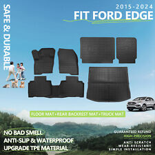 For 2015-2024 Ford Edge 5-seater Floor Mats Cargo Trunk Liners Backrest Mats