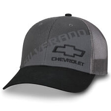 Chevy Silverado Grayblack Twill Mesh Flex Hat - Lxl