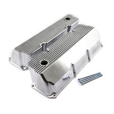 Ford 302 351c Cleveland Polished Aluminum Finned Valve Covers - Tall Whole