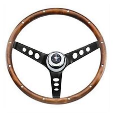 1965-91 Ford Mustang Coupe Fastback Convertible 13.5 Wood Black Steering Wheel