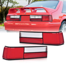 Pair Set Taillights Taillamps Lens Fit For 87-93 Ford Mustang Fox Body Lx Style