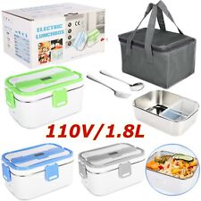 1.8l 110v Electric Heating Lunch Box Portable Car Office Food Warmer Container