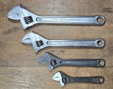Vtg Tools Crescent Wrench Lot 4 Adjustable Wrenches Proto 12 10 8 6 