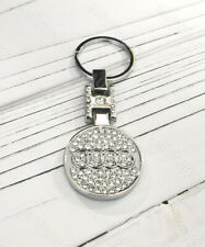 For Audi Metal Chrome Emblem Jewel Style Keychain Key Fob Ring Diamonds