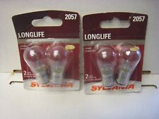 2 Twin Packs Sylvania 2057ll Long Life 276.7w Front Turn Signal Light Bulbs