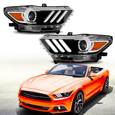 Pair Headlights For 2015-2017 Ford Mustang Hidxenon Projector Drl Lamps Lhrh