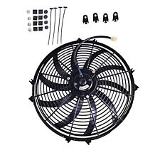 16 Pull Push Radiator Car Motor Fan Electric Curved Blade Fan With Mounting Kit