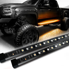 Opt7 48-60 Side Running Board Led Light Strips - Amber Turn Signal Drl Courtesy