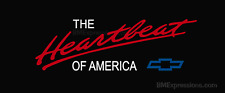 Chevy Heartbeat Of America Colored Vinyl Decal Sticker Chevrolet