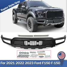Front Bumper For 2021-2023 Ford F150 F-150 Steel Black Raptor Style Conversion