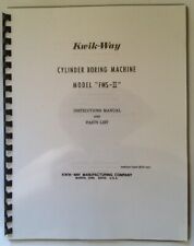 Kwik Way Fws-ii Cylinder Boring Machine Model Operation And Parts Manual