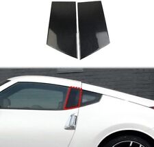 Carbon Fiber Style Exterior Car Window Pillar Trim Cover Fit For Nissan 370z