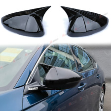 For Honda Accord 11th 2023-2024 Glossy Black Rear View Mirror Cover Trim Ox Horn