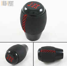 For Honda Civic Prelude Del Sol Accord Crx Red Blk Leather 5-speed Shift Knob