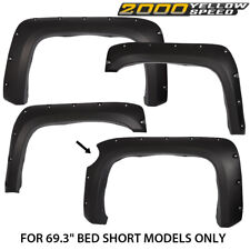 Fit For 07-13 Chevy Silverado 1500 69 Pocket-riveted Fender Flares Bolt On 4pcs