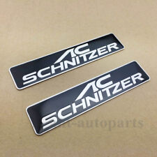 2x Aluminum Ac Schnitzer Logo Emblem Car Badge Decal Sticker