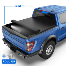 5.5ft Soft Roll-up Tonneau Cover For 2000-2004 Dodge Dakota Truck Bed Cover