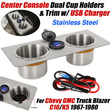 For Chevy Gmc Blazer C10k5 67-80 Center Console Cup Holder Trim Usb Charger