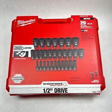 Milwaukee 49-66-7015 Shockwave Impact Duty 12 Drive 6pt Socket Set - 29 Pieces
