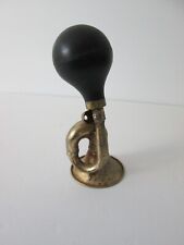Vintage Bike Car Boat Curved Horn Brass Antique With Rubber Bulb Loud Working