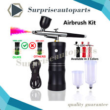 Portable Air Compressor Kit 0.3mm Airbrush Paint Spray Gun Nail Tattoo Art Tool