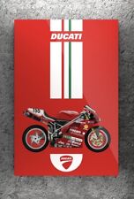Large 18 Premium Quality Red Ducati Motorcycle Italian Racing Garage Sign